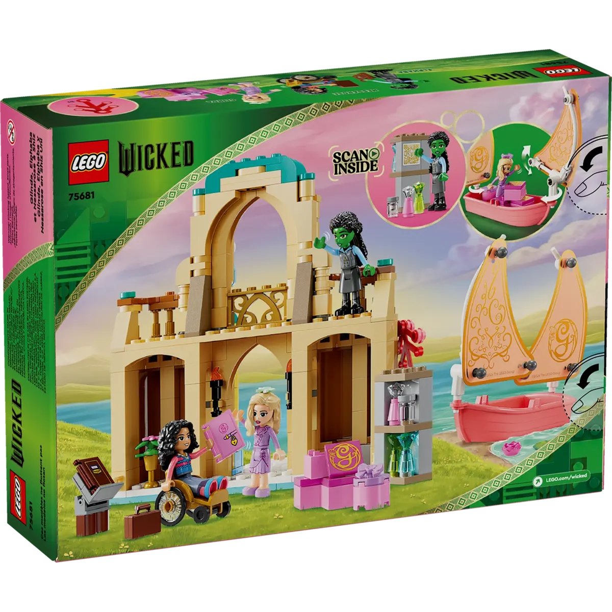 LEGO Wicked - Glinda, Elphaba et Nessarose à l'université de Shiz - 75681 rose pâle, LEGO