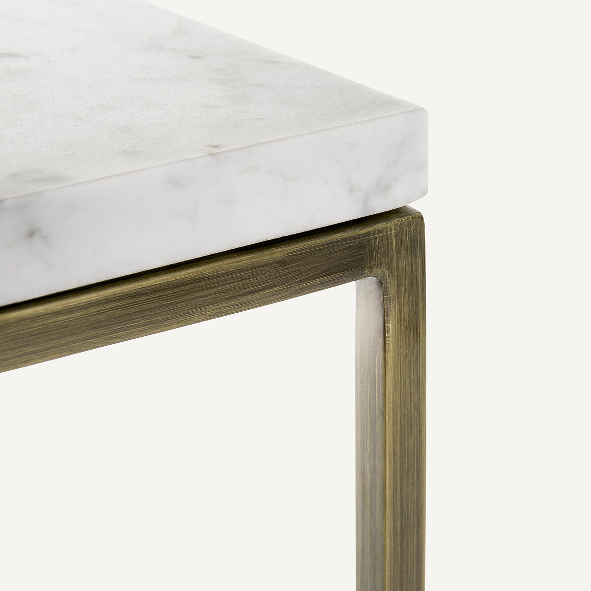Console effet laiton vieilli/marbre, Mahaut marbre blanc, AM.PM
