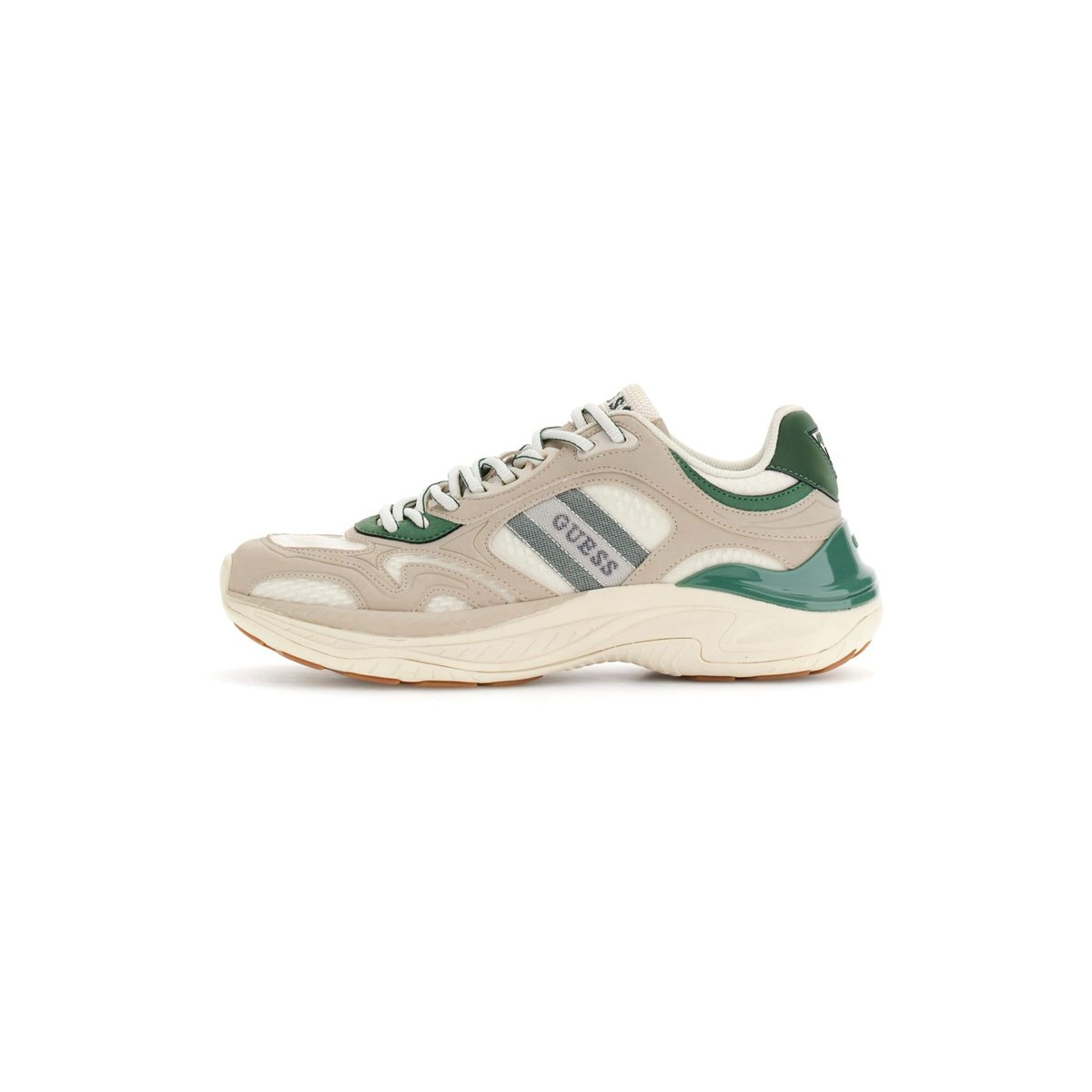 Chaussures De Course En Cuir Synthétique Squan vert, GUESS
