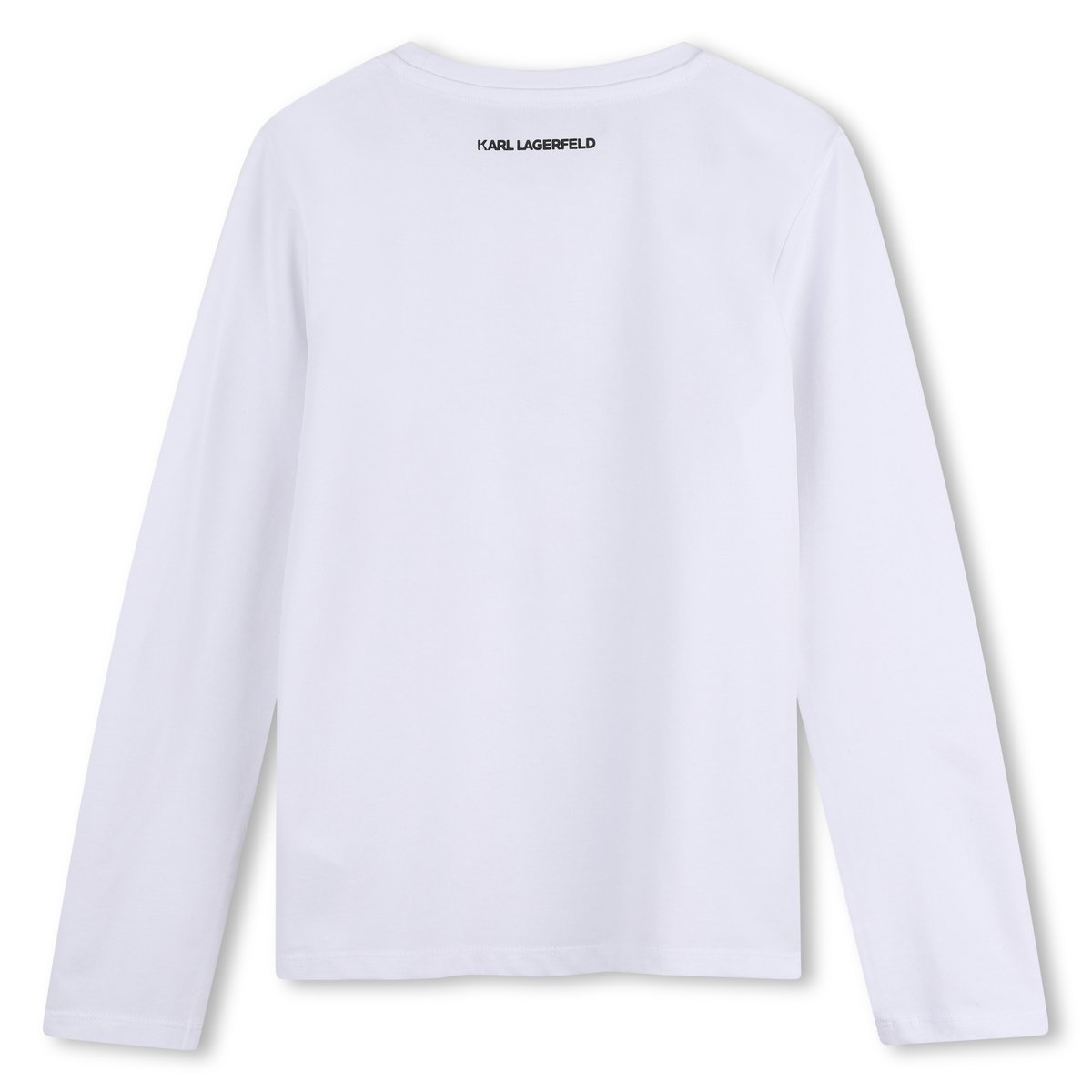 Tee-shirt manches longues blanc, KARL LAGERFELD KIDS