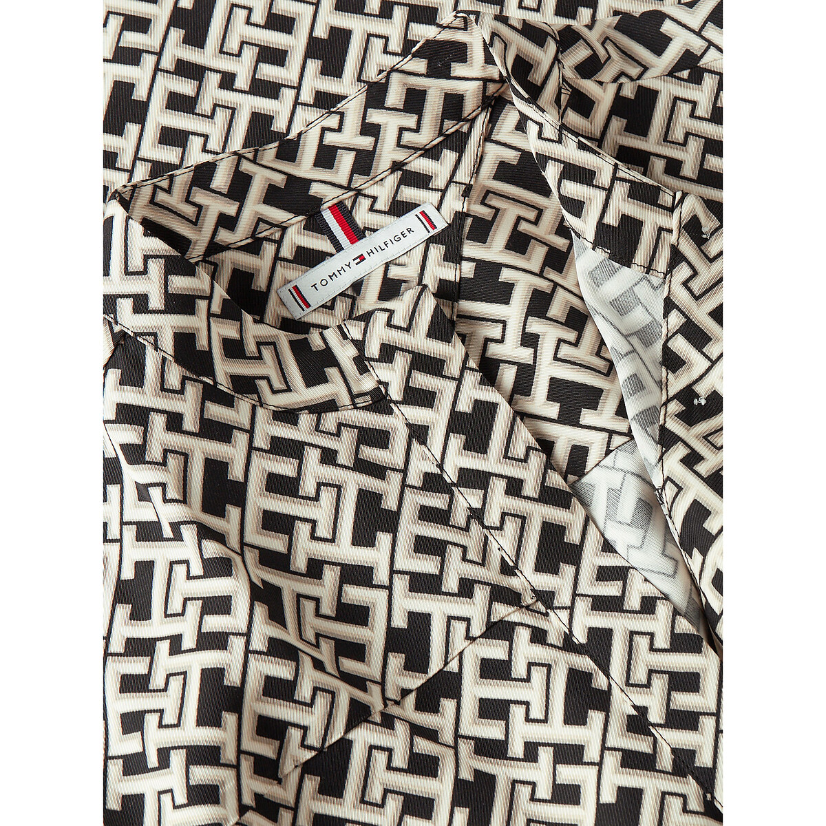 Blouse imprimée à manches longues imprimé noir, TOMMY HILFIGER