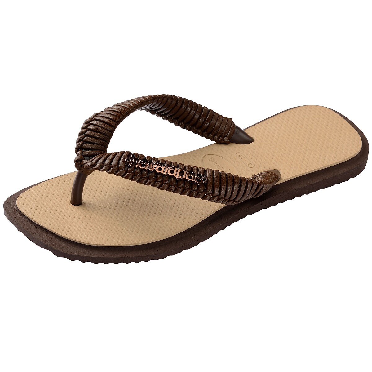 Tongs TOP SQUARE FUSION BOHO marron, HAVAIANAS