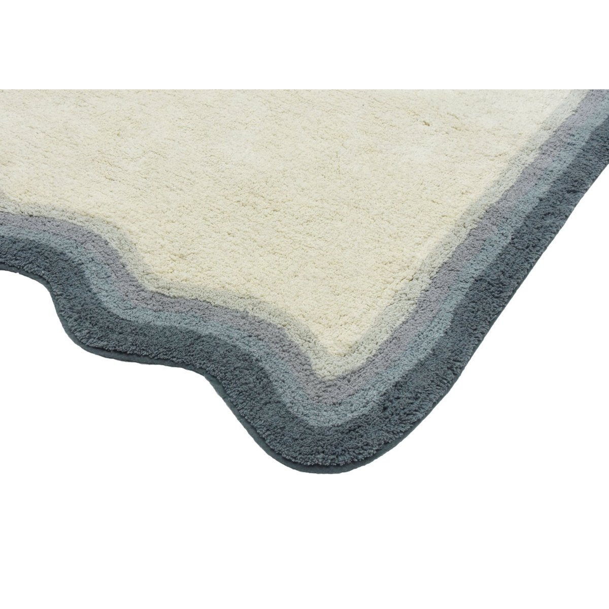 Tapis enfant en coton BISCUIT bleu naturel, AFK LIVING