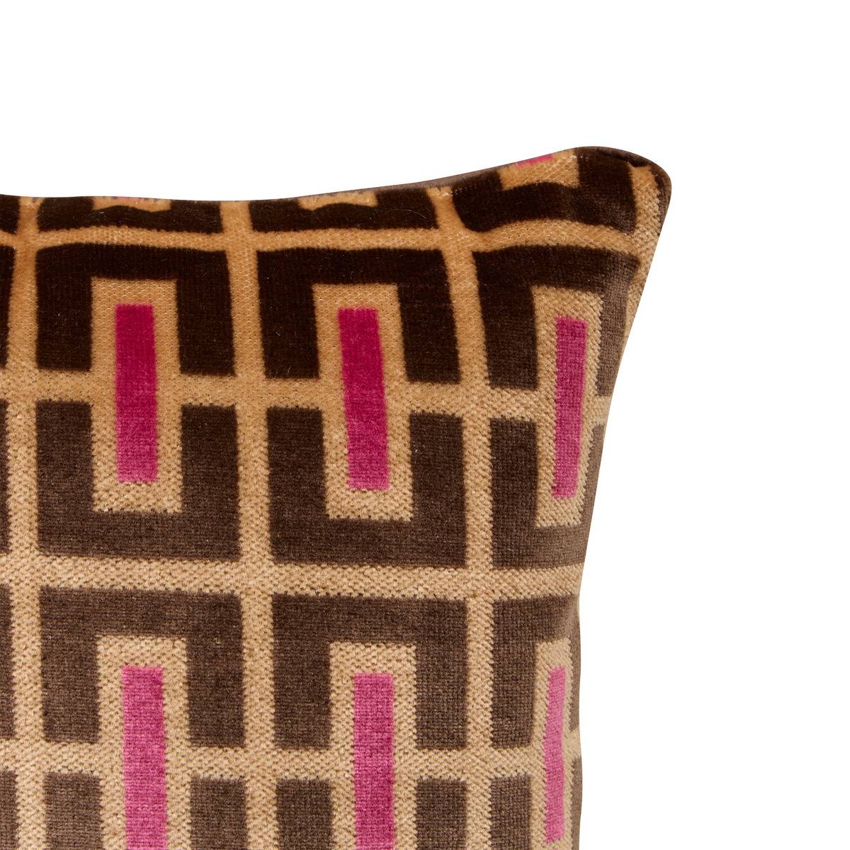 Coussin déhoussable en velours BELLISSIMA multicolore, ATMOSPHERA