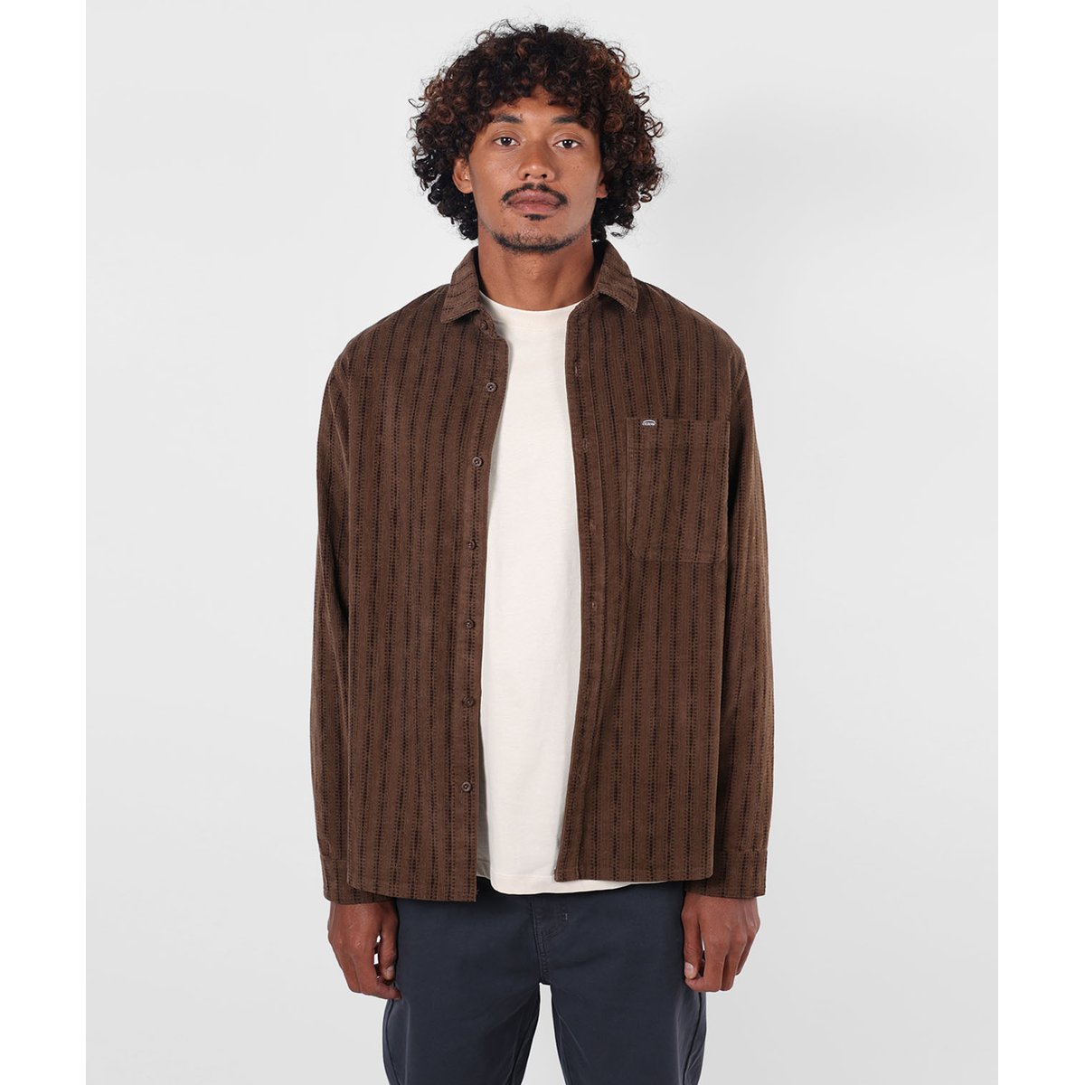 Chemise manches longues VERTRIDE deep brown, OXBOW