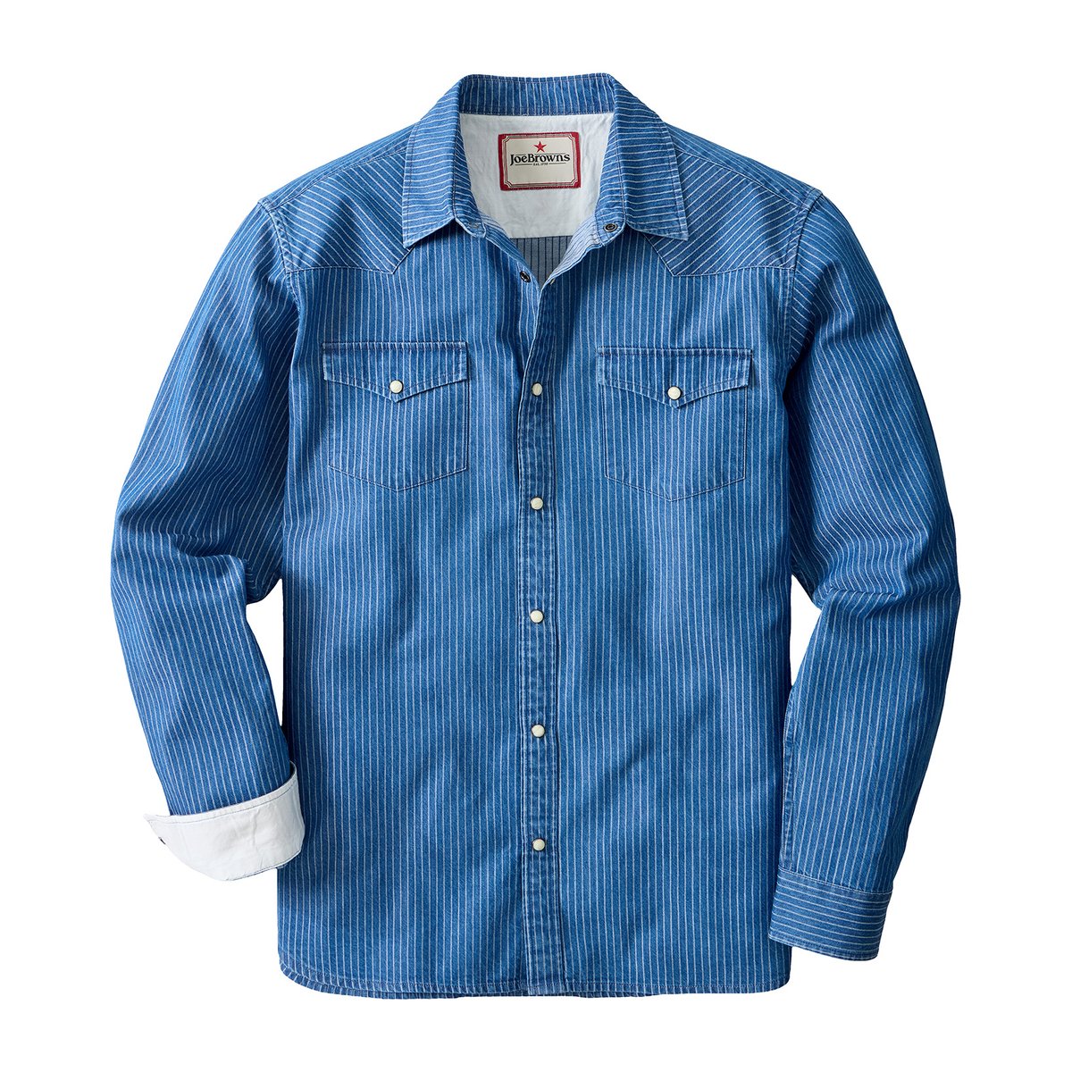 Chemise en Jean à Rayures Yardline bleu, JOE BROWNS