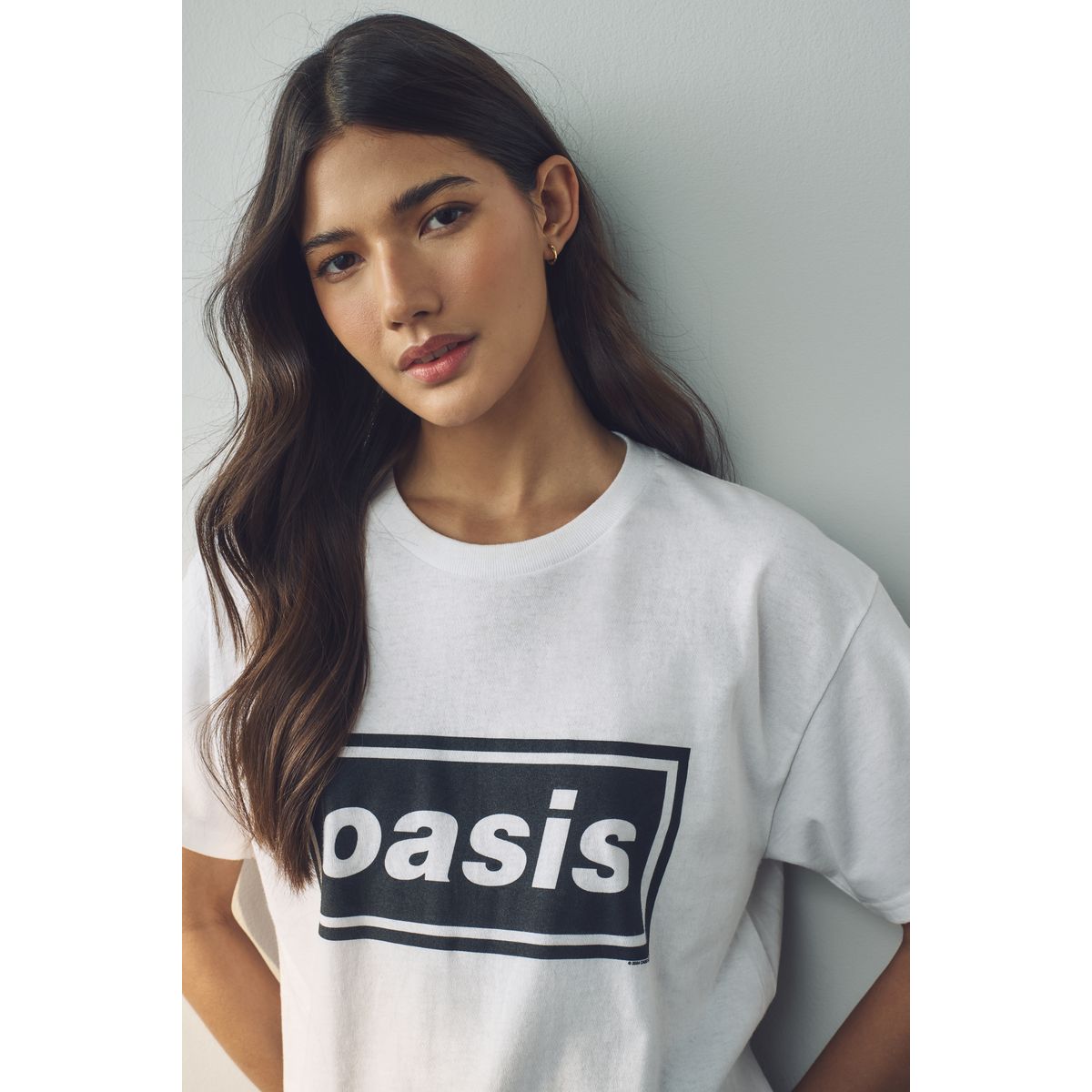 T-shirt décontracté oasis sous licence blanc/noir, NEXT