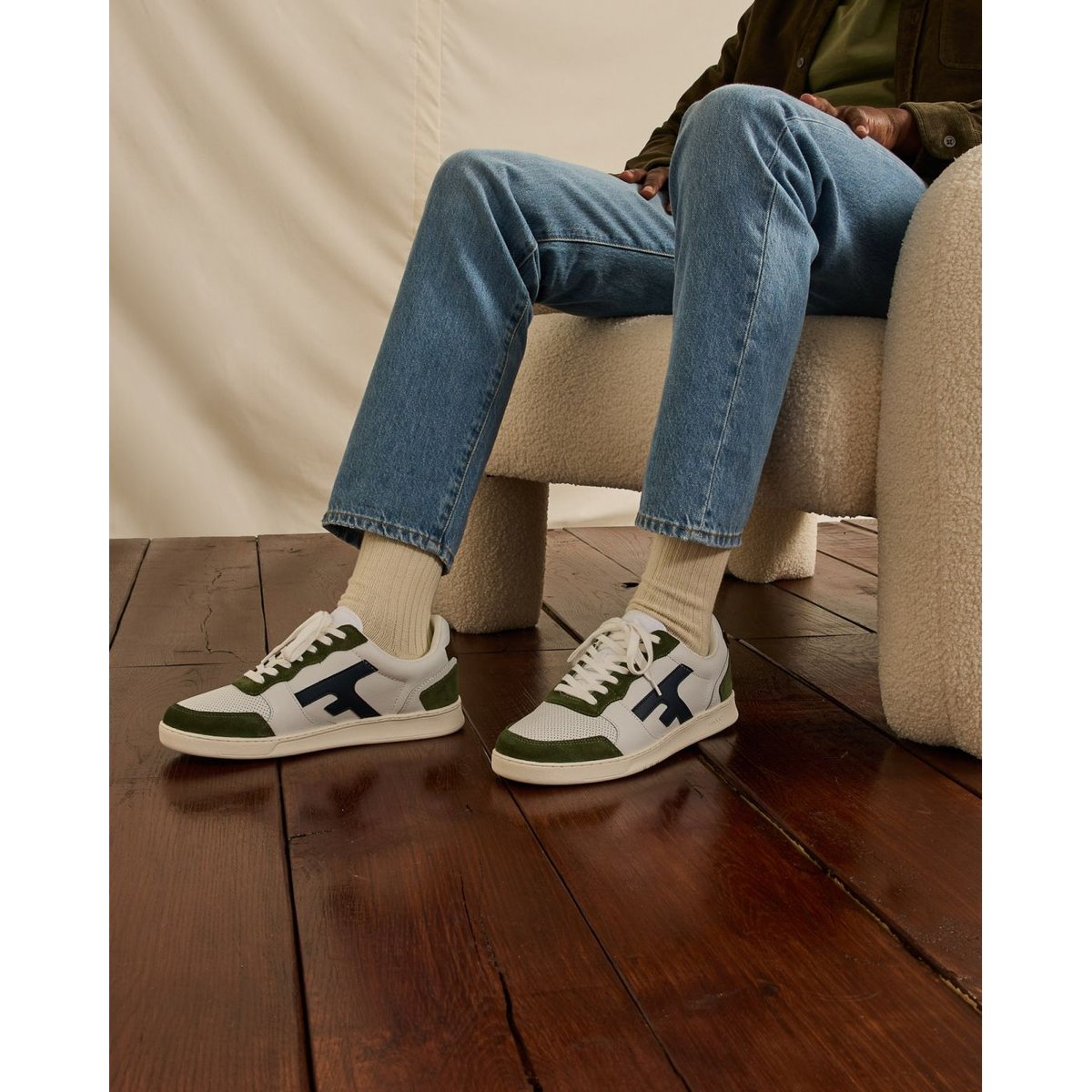 Baskets HAZEL kaki, FAGUO