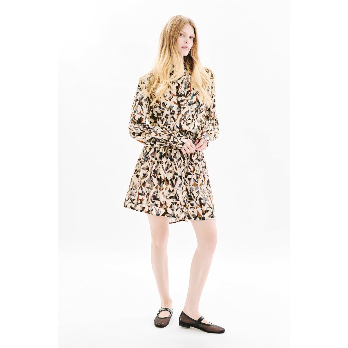 Robe courte élégante SISSI ecru, CAROLL