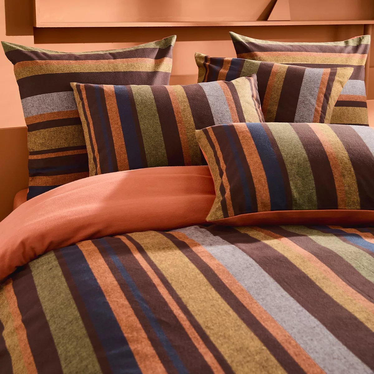 Housse de couette pur coton WILSON brown, GARNIER THIEBAUT
