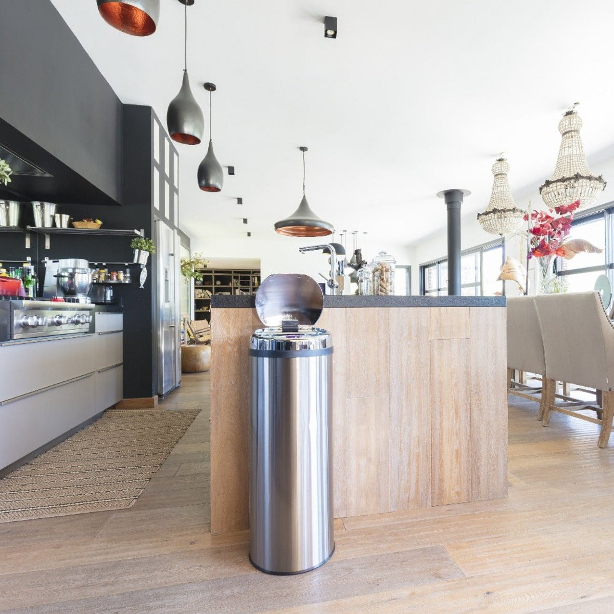 Poubelle de cuisine automatique ARTIC 50L argent, KITCHEN MOVE