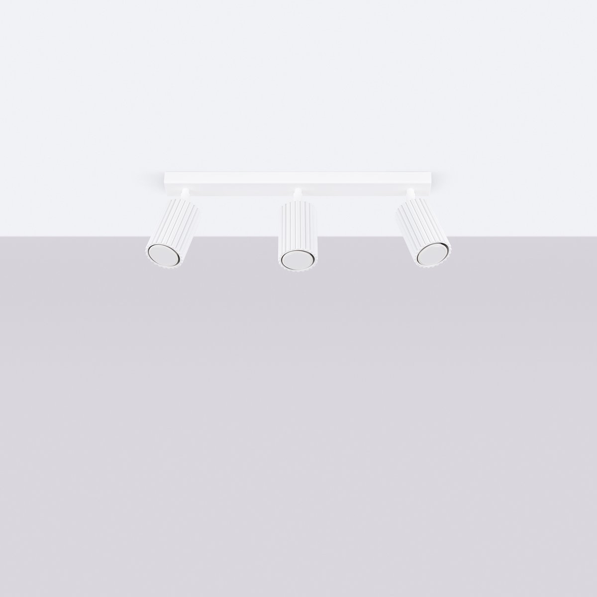 Plafonnier Aluminium Blanc GU10 3 Karbon Line blanc, EDEN