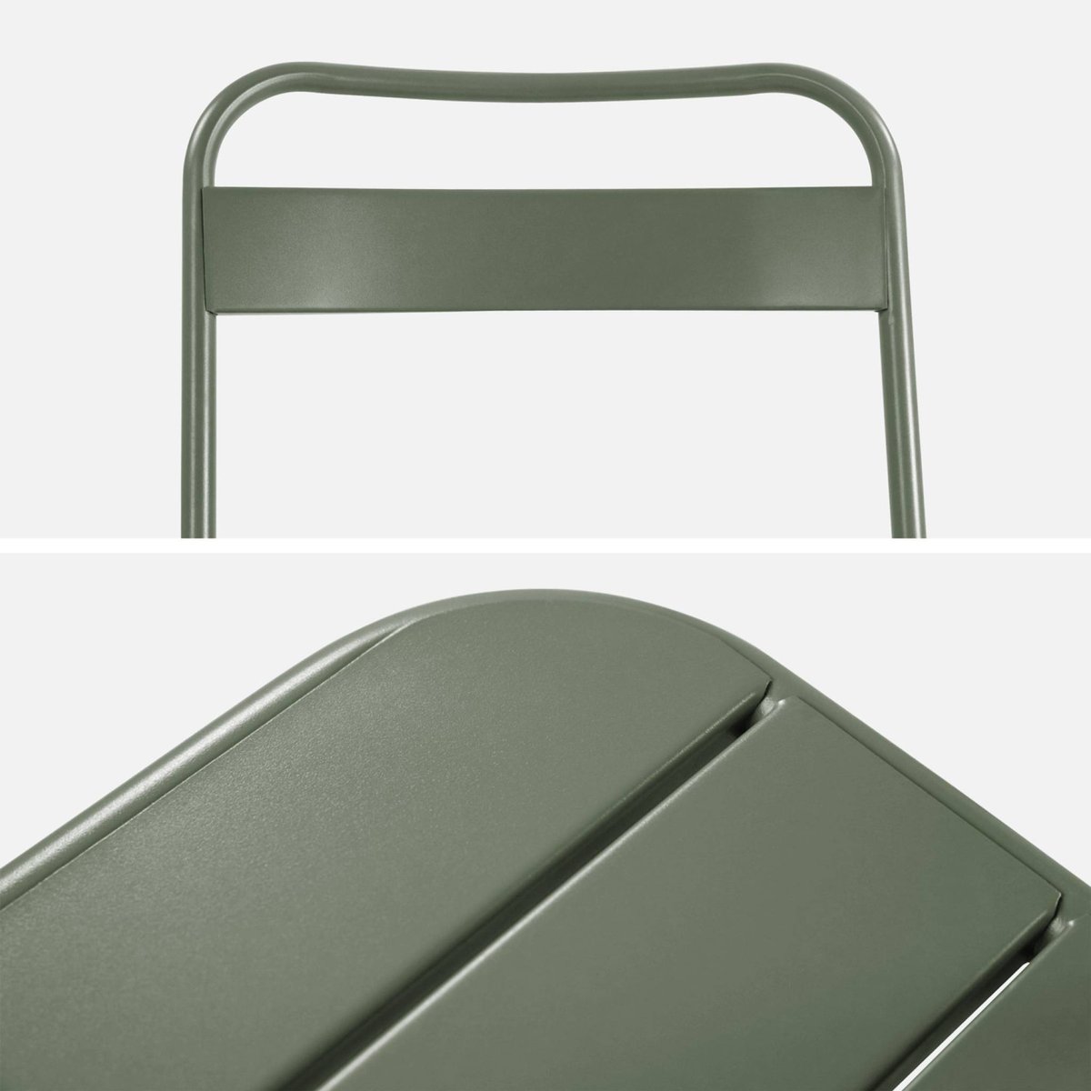 Chaise de jardin pliante acier (lot de 2) AMELIA vert, SWEEEK