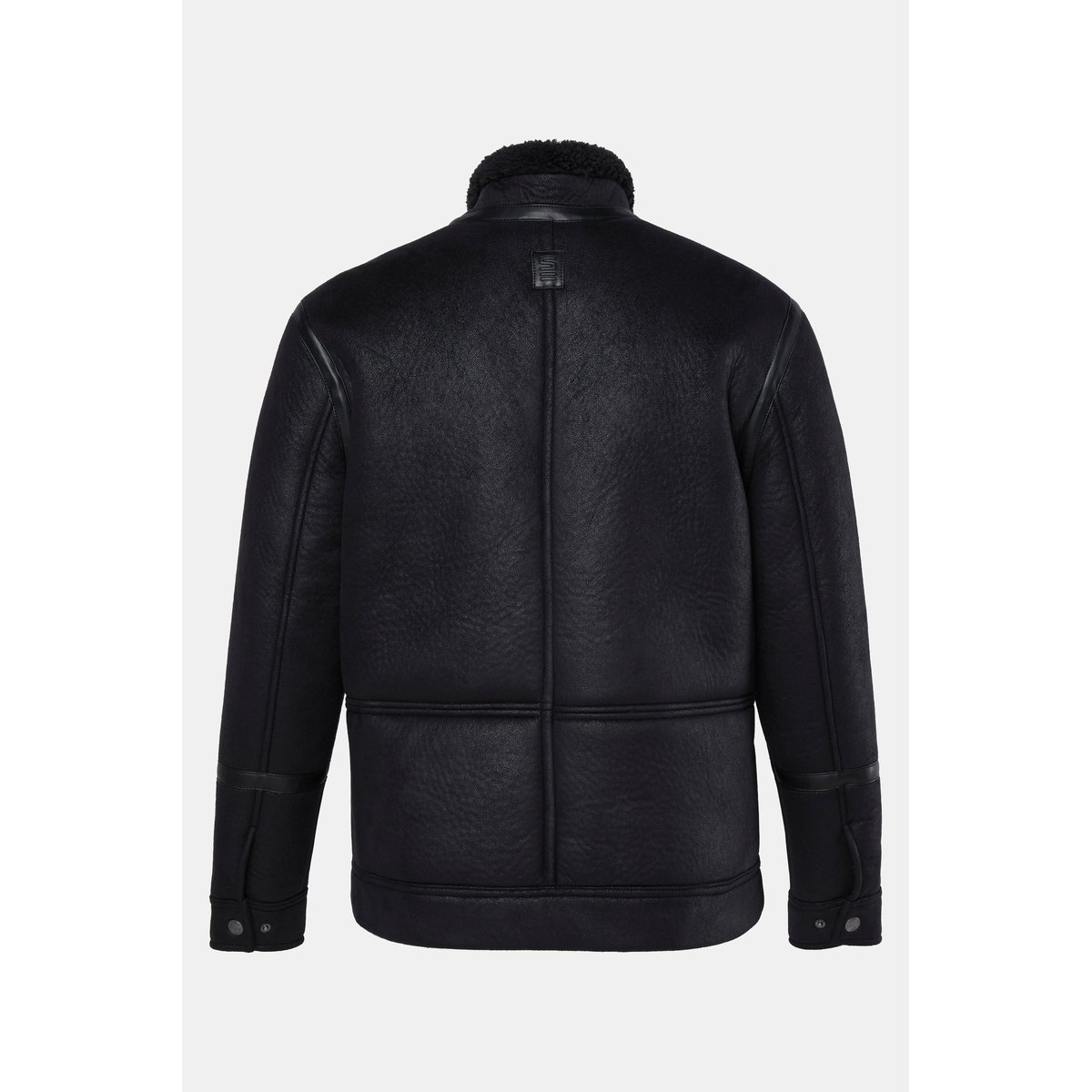 Veste végane aspect cuir noir, STHUGE
