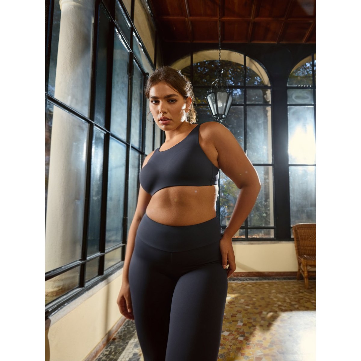 Soutien-gorge brassière de sport préformée sans armatures FREE MOVE gris, LISCA