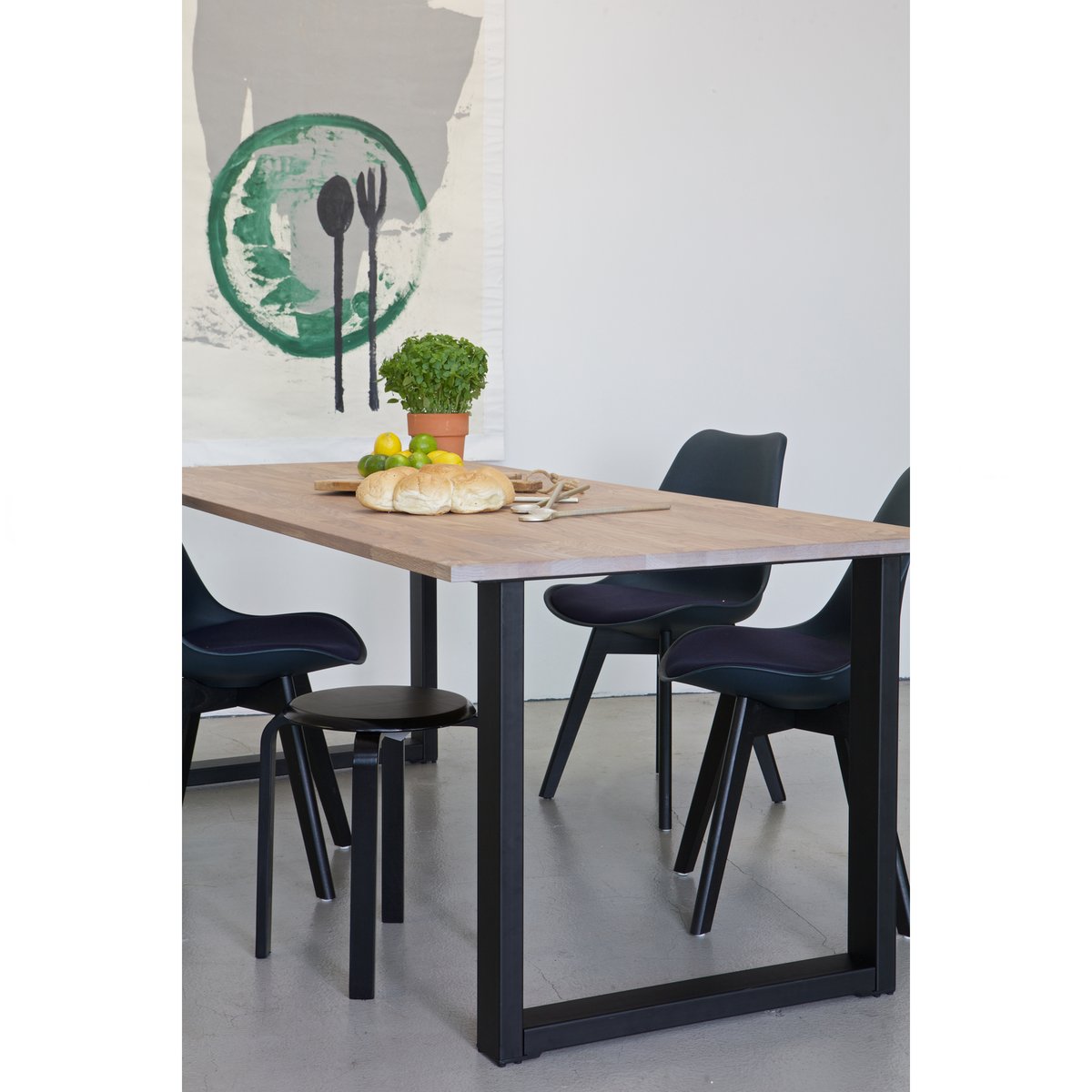 Pied de table Maastricht en métal TABLO noir, WOOOD