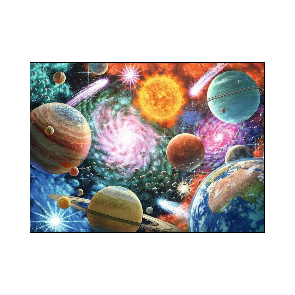 Puzzle Étoiles et planètes - 100 pièces XXL couleur unique, RAVENSBURGER