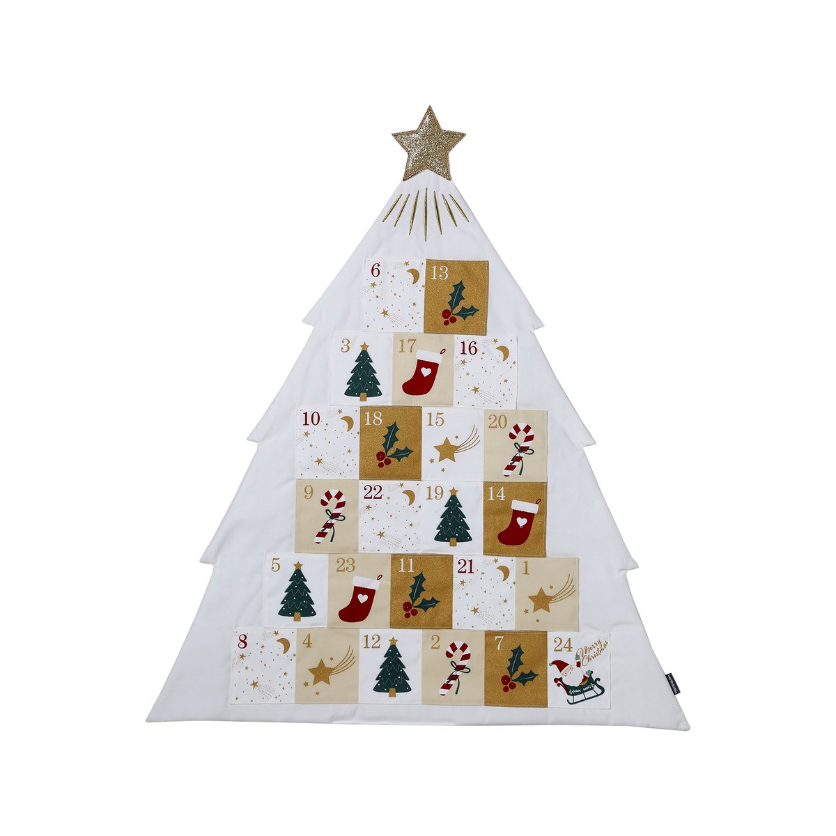 Calendrier de l'avent Sapin blanc blanc, VERTBAUDET