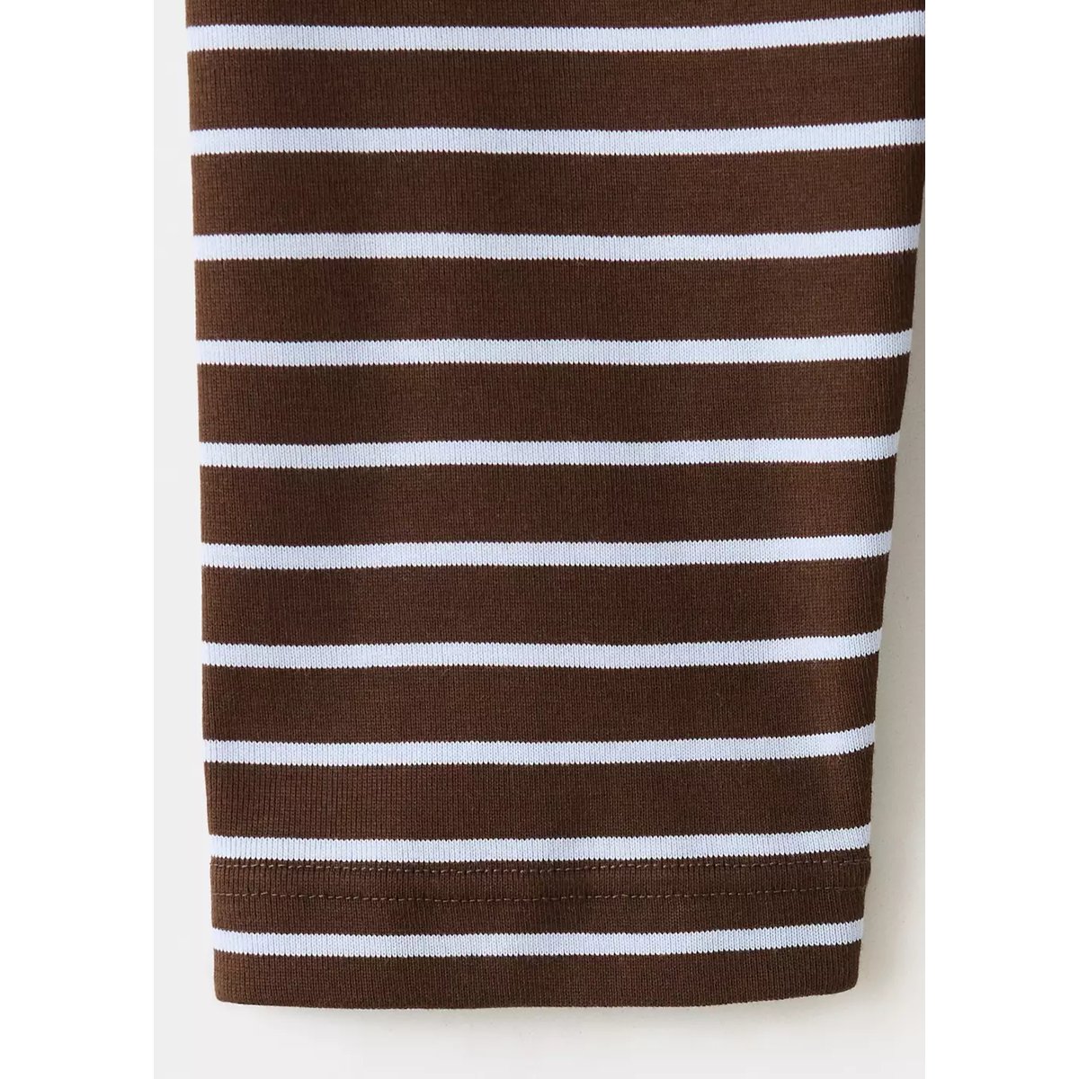Polo coton rayures contrastantes marron, MANGO