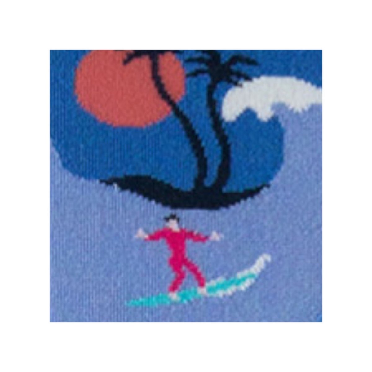 Mi-chaussettes Homme fantaisie Surfeurs coton majoritaire marine, ACHILE