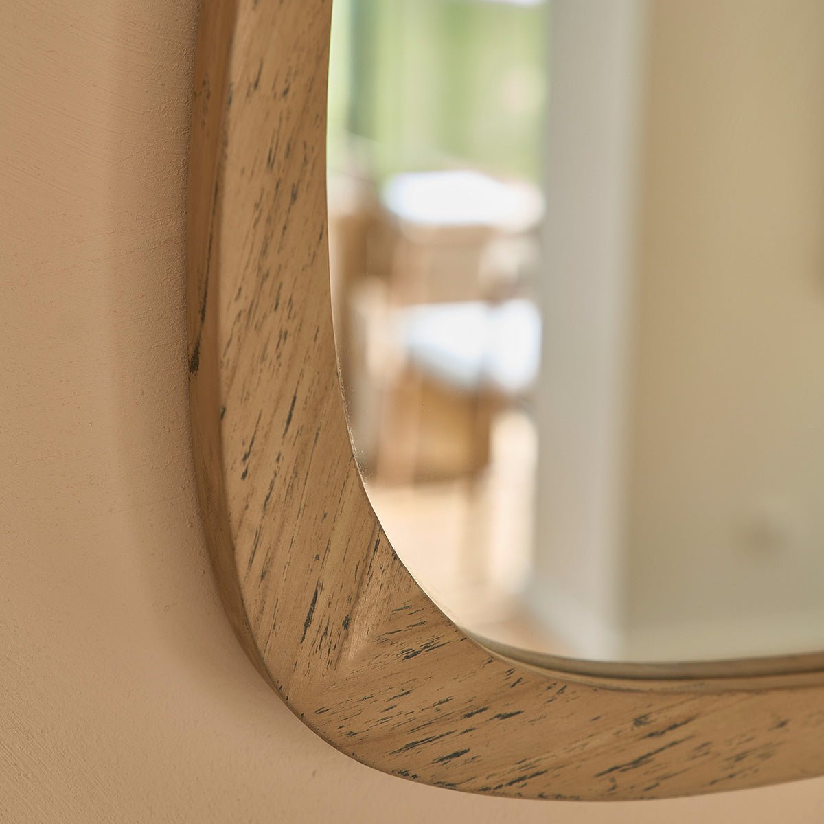 Miroir en teck massif recyclé 70x60 cm AUSTIN naturel, BERAH GETAH