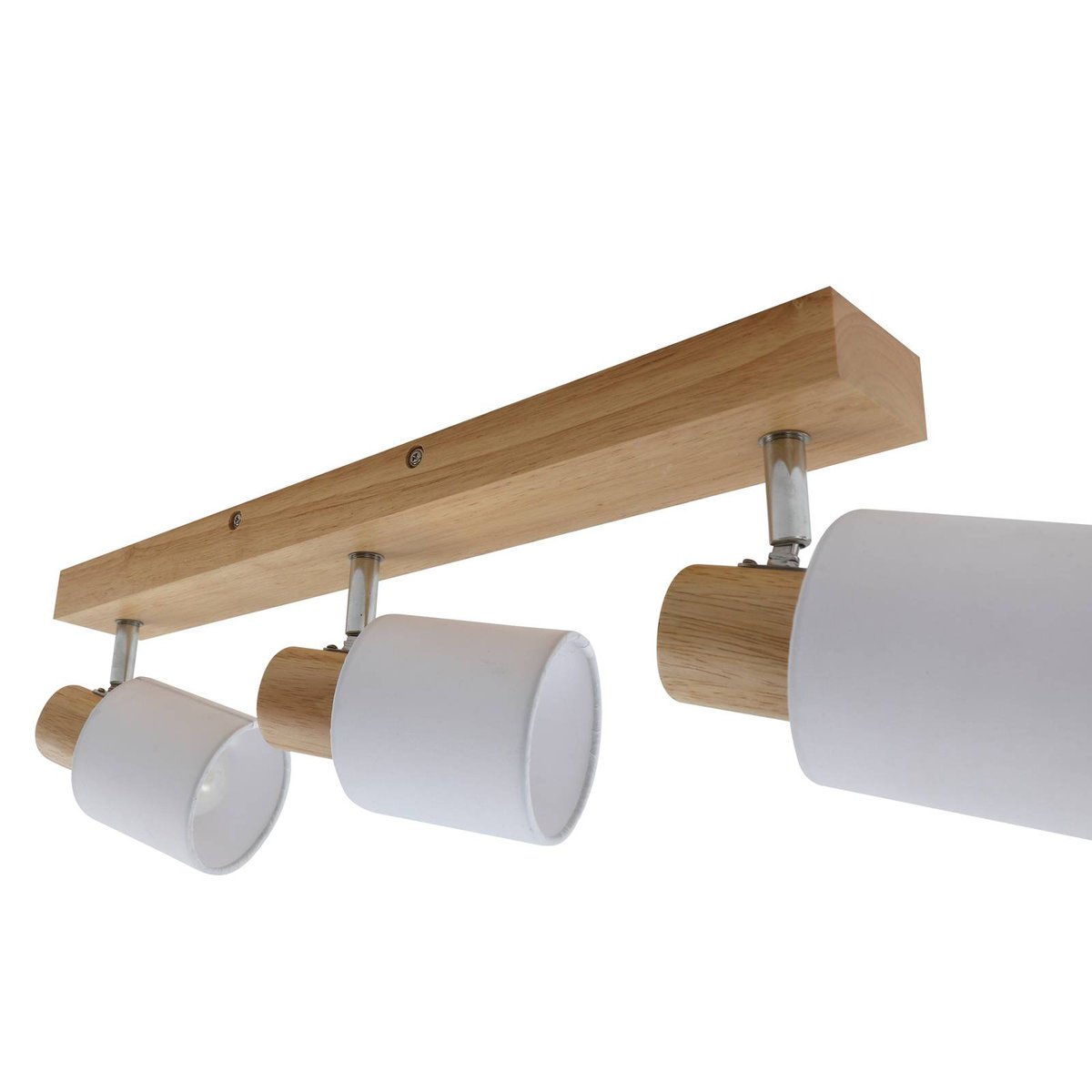 Spot en bois moderne, Wanessa bois clair, blanc, LINDBY