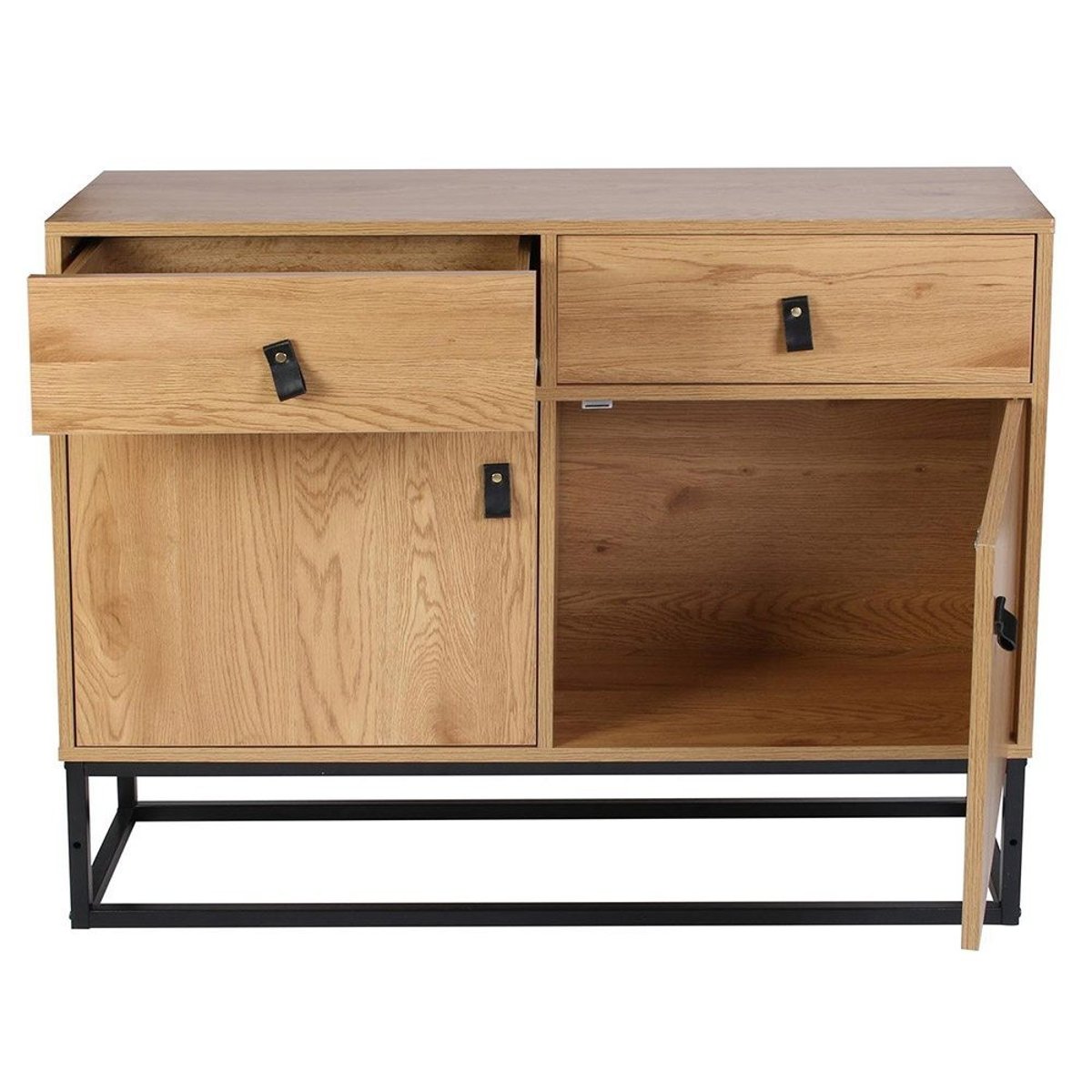 Buffet bois et métal Abbott beige, DECORATIE