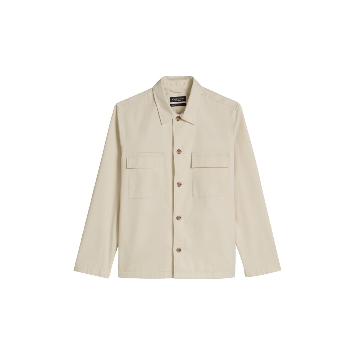 Surchemise coupe classique en mélange de coton bio gris, MARC O'POLO