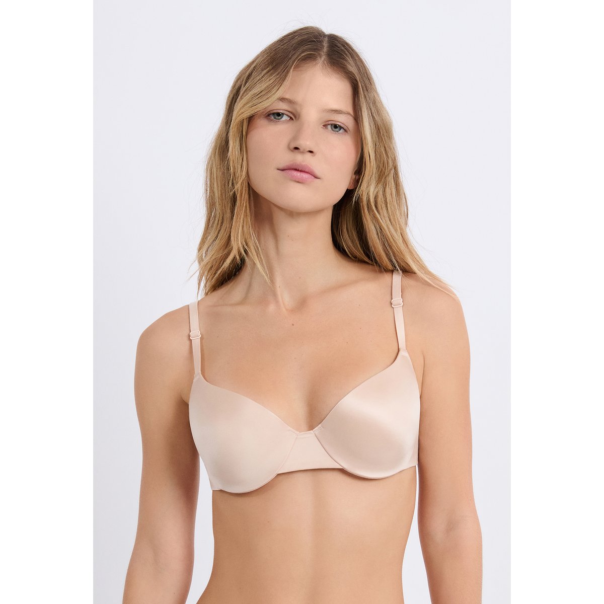 Soutien-gorge N.4 - Le coques fines 2 en 1 satiné PURE GLOW lin, ETAM