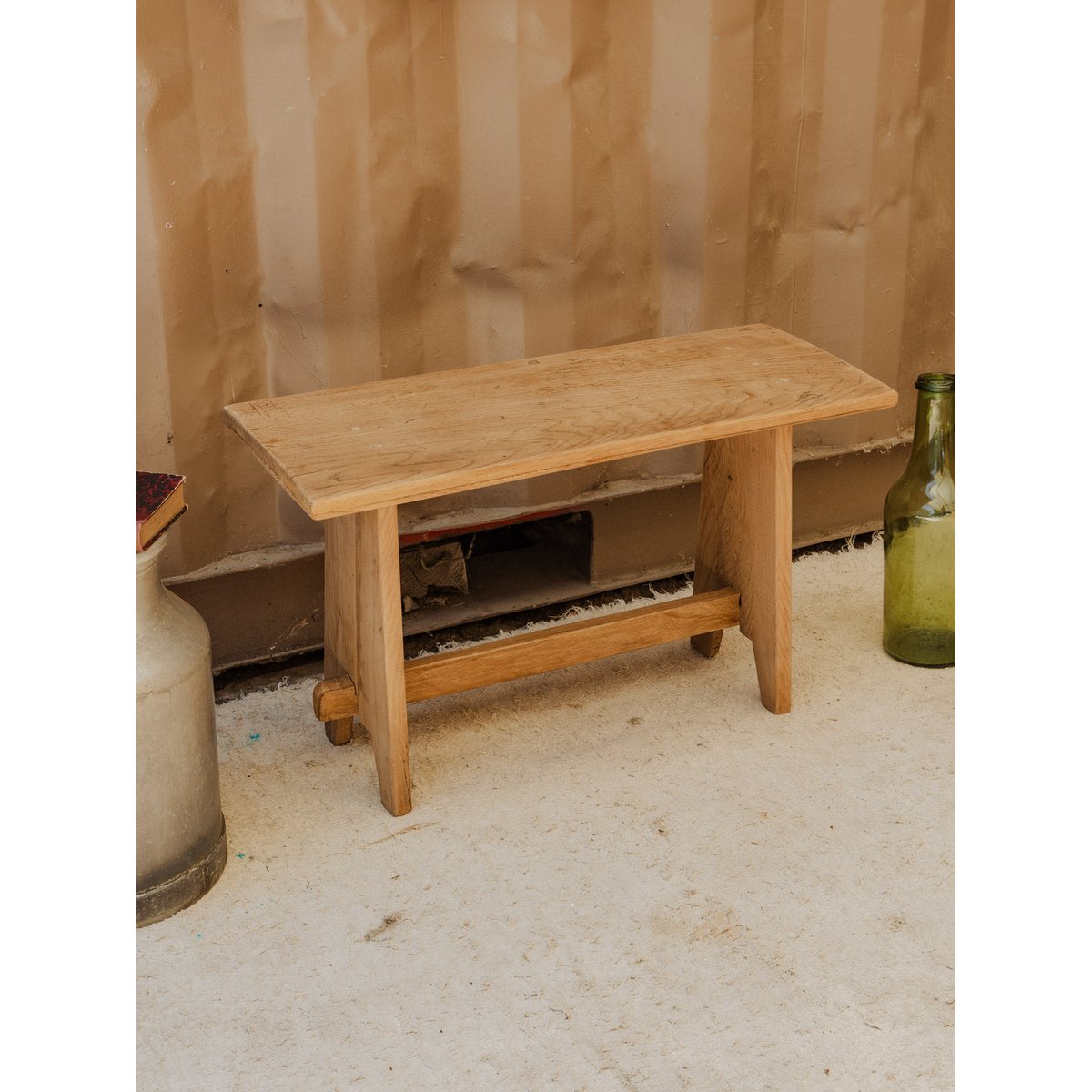Petit banc en bois Antoine N°464 - Bon état bois clair, DEBONGOUT