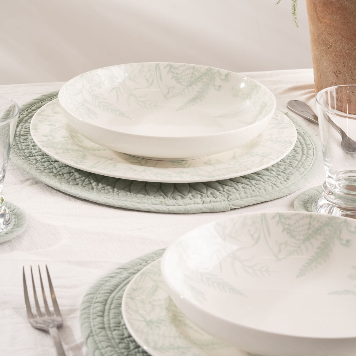 Set of 2 Signature Botanical Pasta Bowls green, MARY BERRY