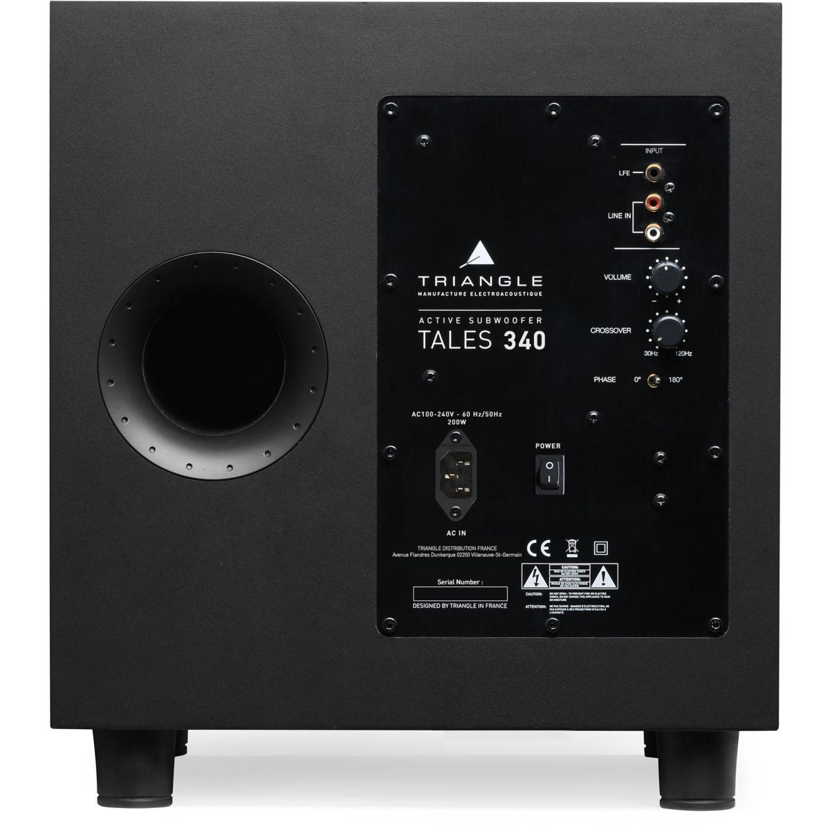 Caisson de basse TALES 340 NOIR noir, TRIANGLE