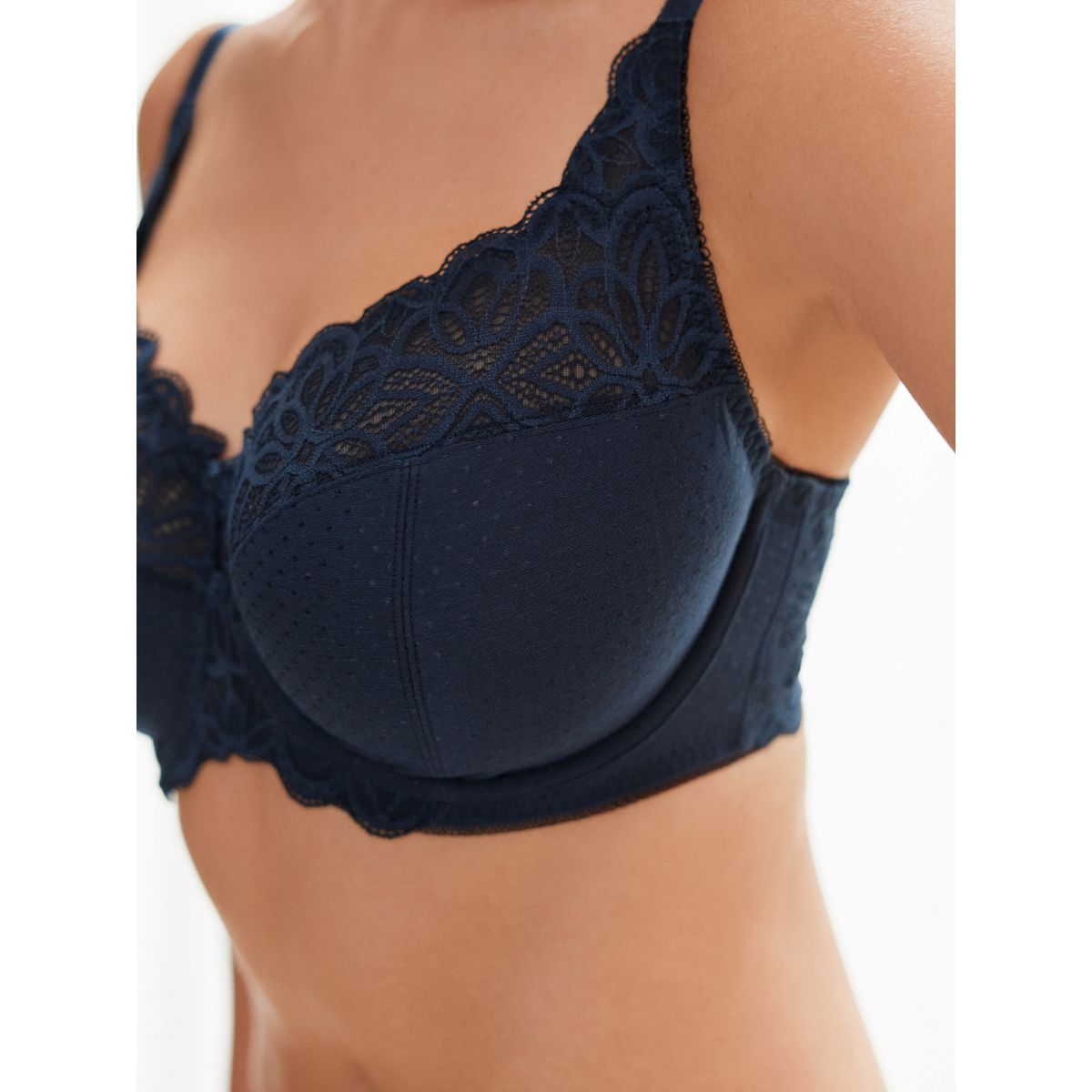 Soutien-gorge modal et dentelle dd+, lot de 2 bleu marine / blanc, NEXT