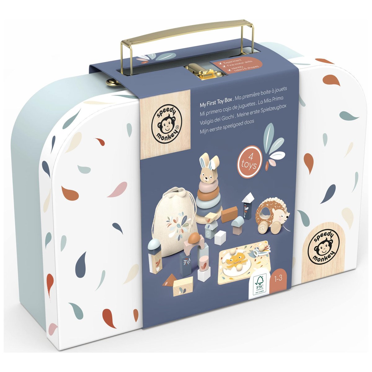 Coffret Ma première boîte à jouets multicolore, SPEEDY MONKEY