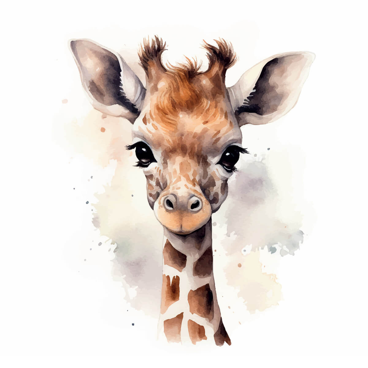Tableau Mural Girafon Enfant ENFANT tableaux sur toile-marron, CEANOTHE