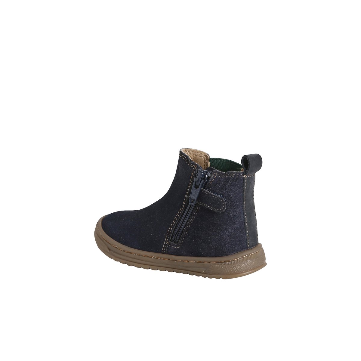 Chaussures premiers pas boots cuir marine, VERTBAUDET