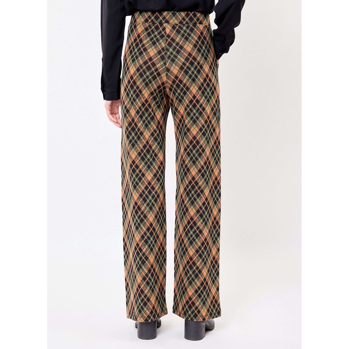 Pantalon ample maille jacquard bio PALMERO marron, PRINCESSE NOMADE