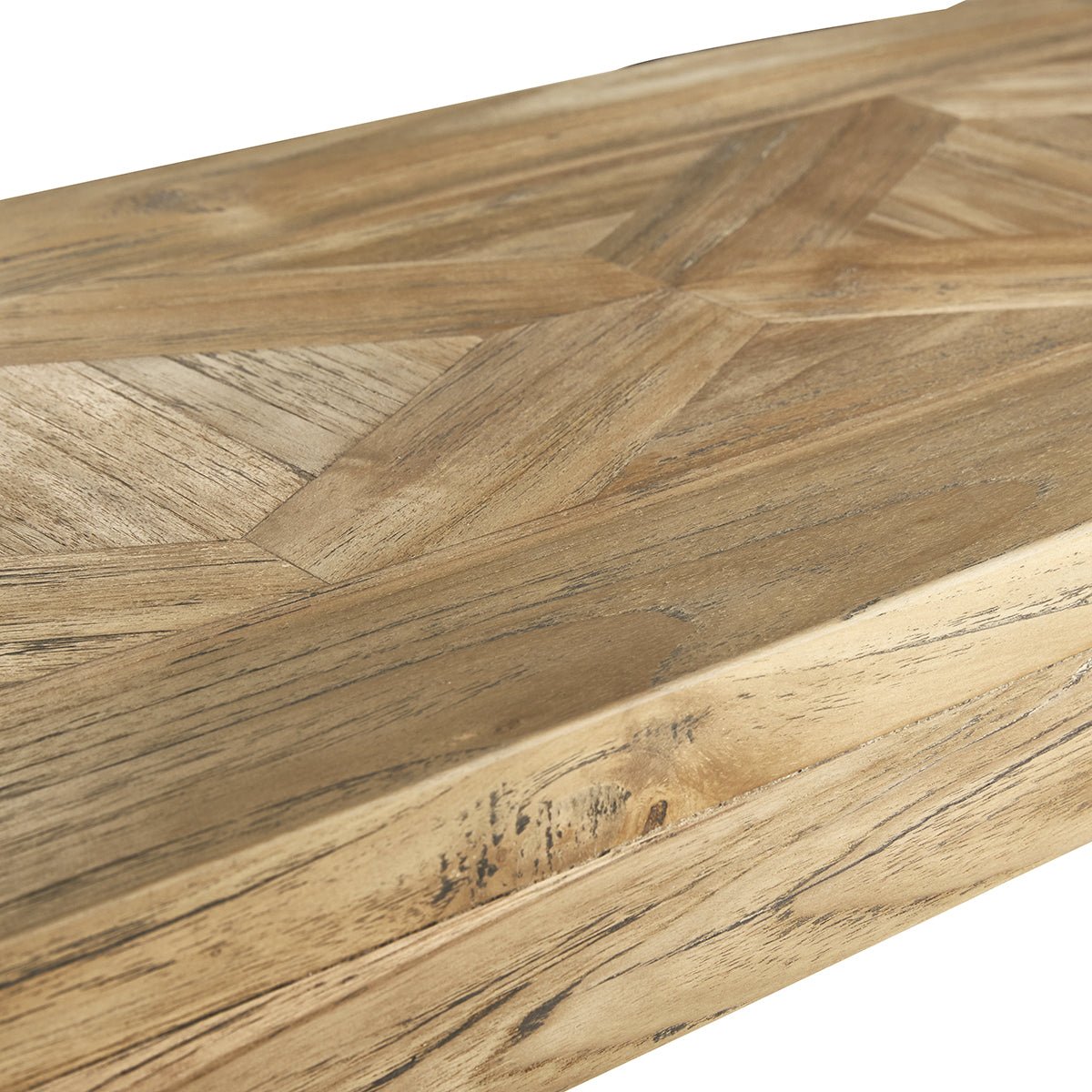 Banc en bois de teck recyclé massif 120 cm CARGO naturel, BERAH GETAH