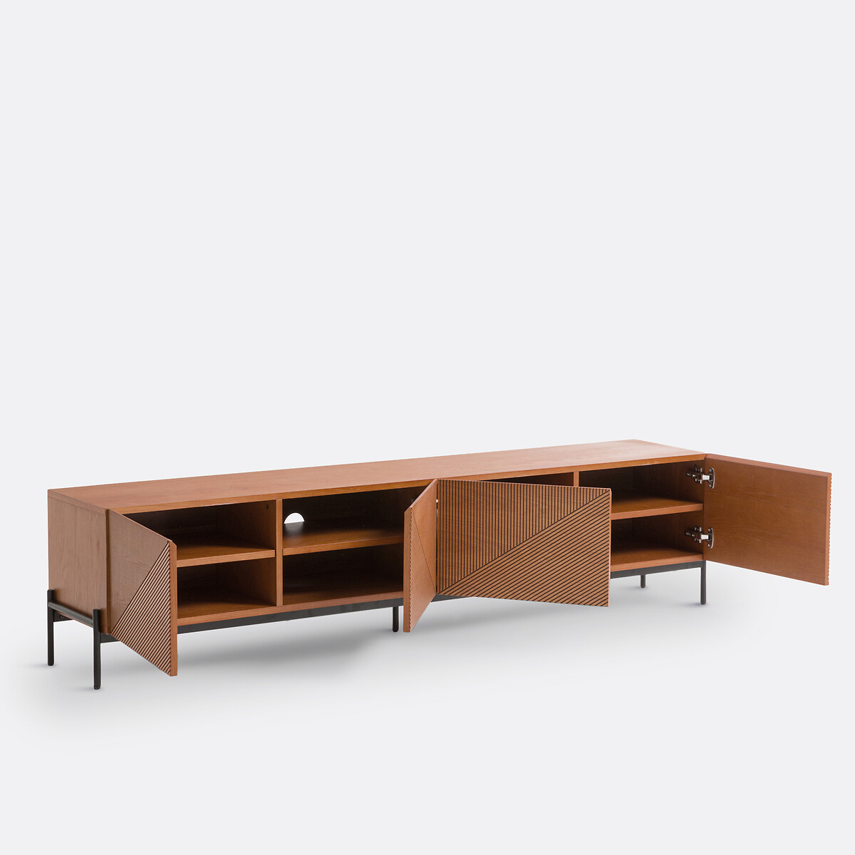 Meuble TV hifi vintage, Lodge coloris noyer, LA REDOUTE INTERIEURS