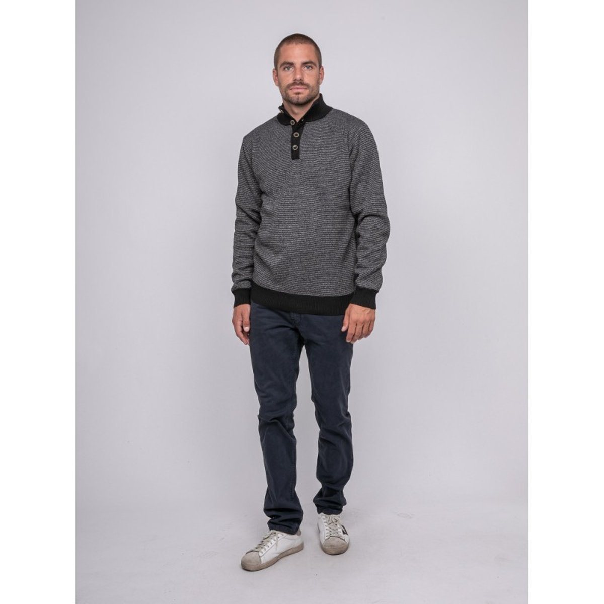 Pul Col Bouton Latojack gris, RITCHIE