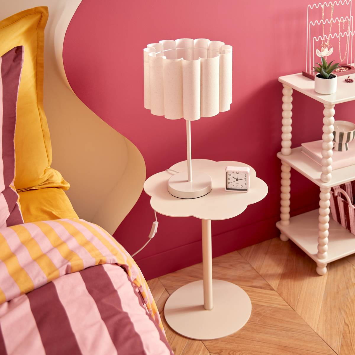 Lampe à poser en tissu RONA beige, ATMOSPHERA