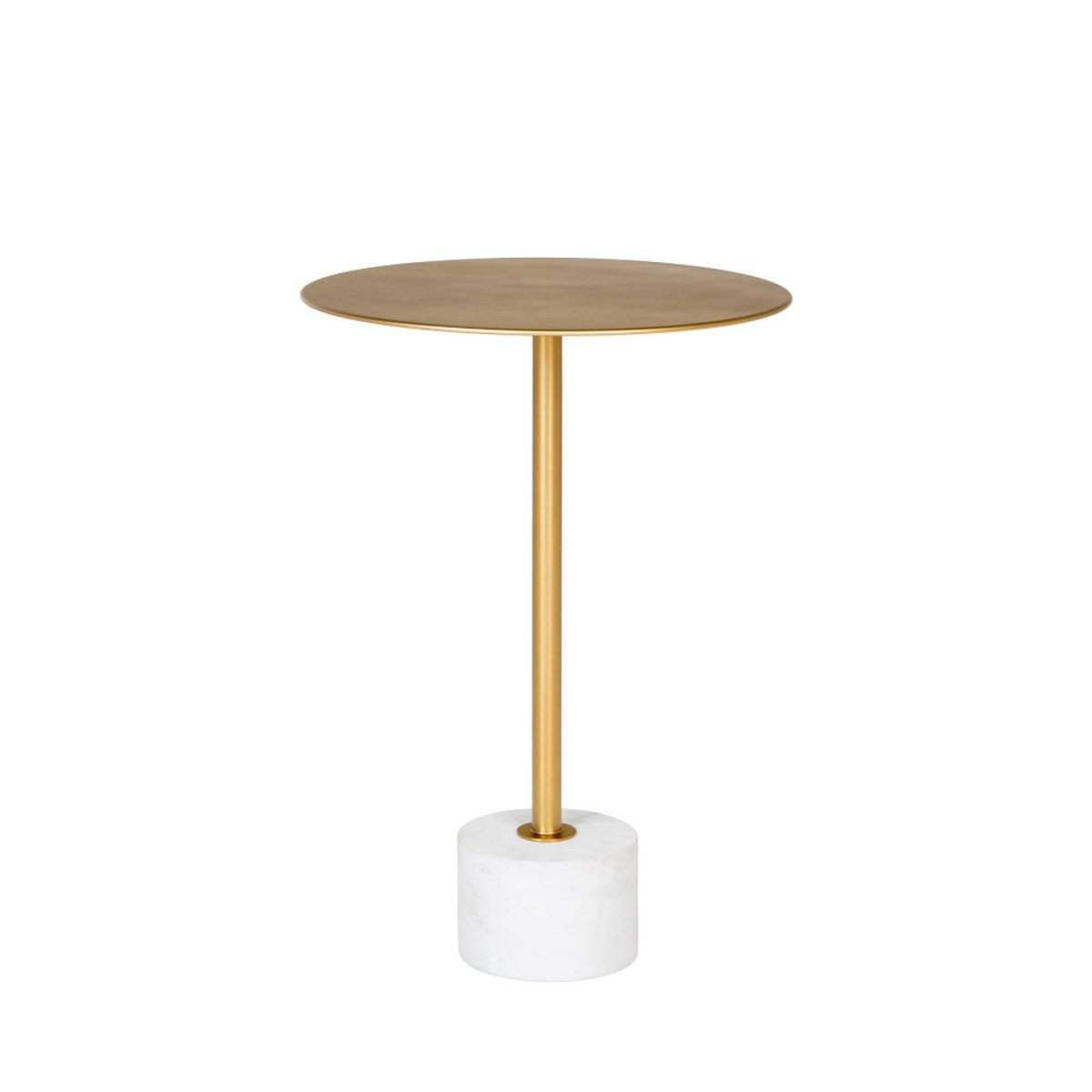 Table d'appoint en effet laiton et marbre 41cm- LECCO laiton, HOUSE NORDIC