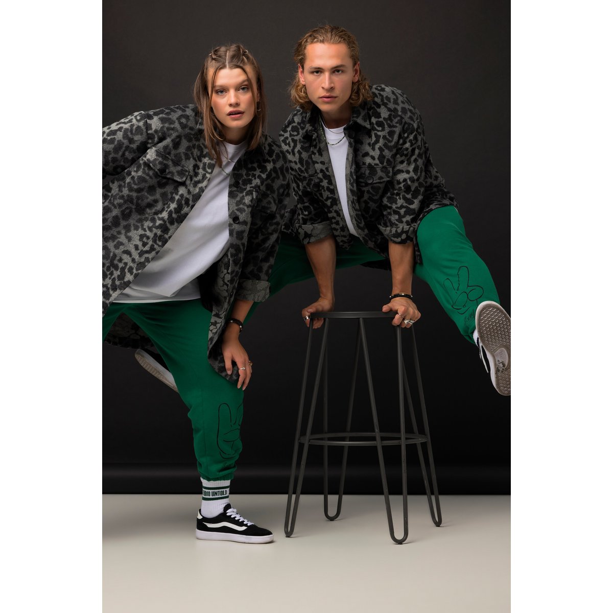 Veste chemisier oversize à manches longues noir, STUDIO UNTOLD