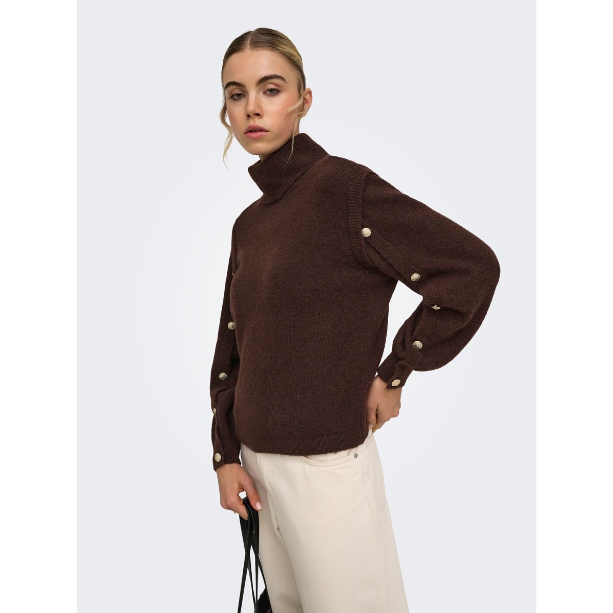 Pull En Maille marron - deep mahogany 1, ONLY