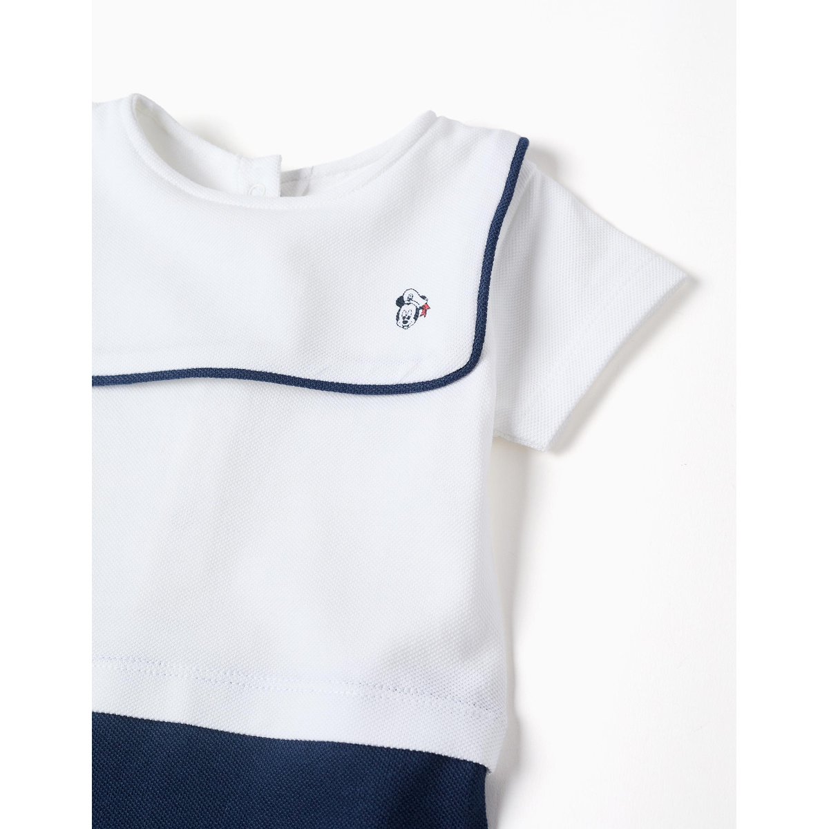 Combishort en coton piqué avec Mickey bleu foncé, ZIPPY