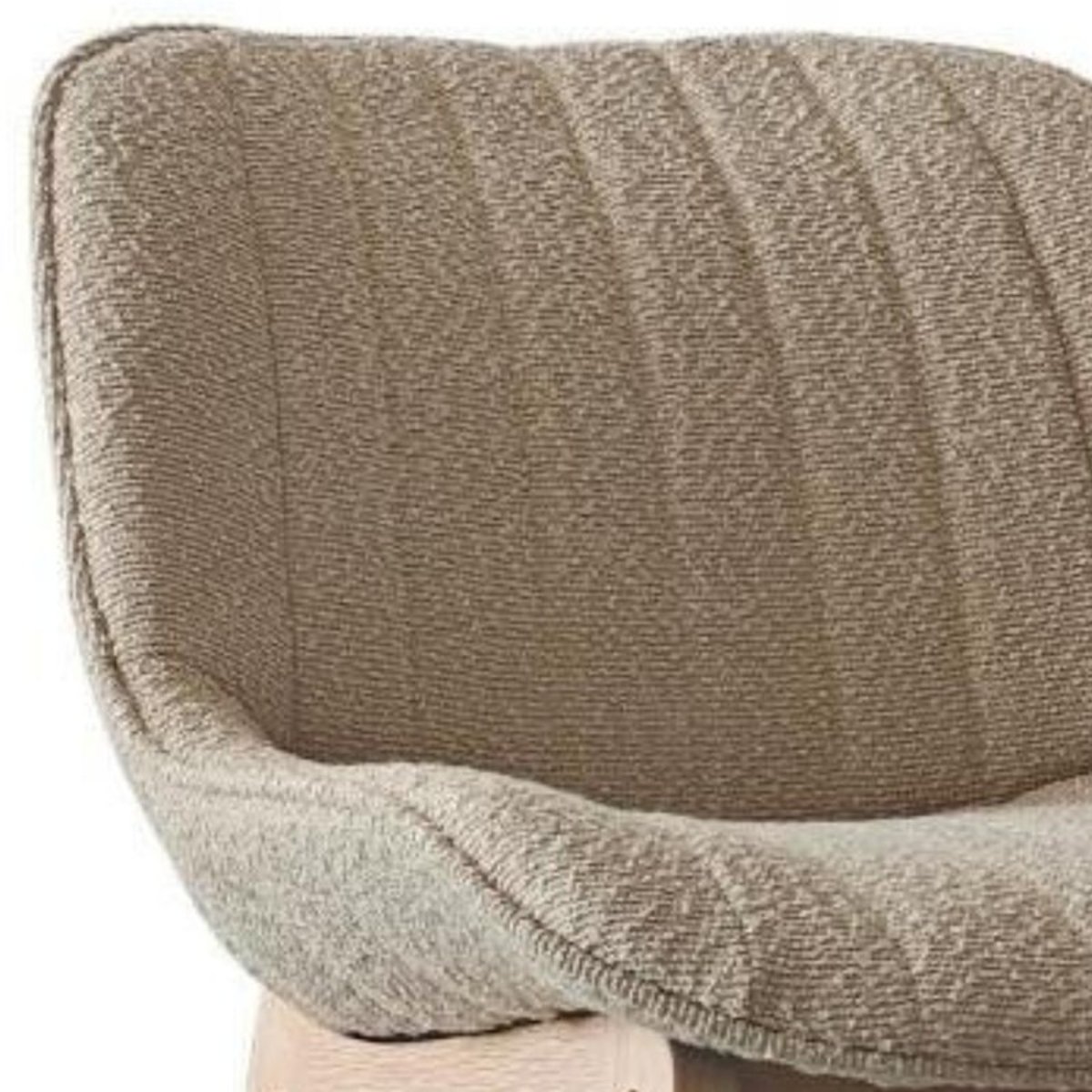 Lot de chaises d'îlot et bar en chêne et assise tissu bouclette 65cm MILK | Lot de 2 beige, MOB IN