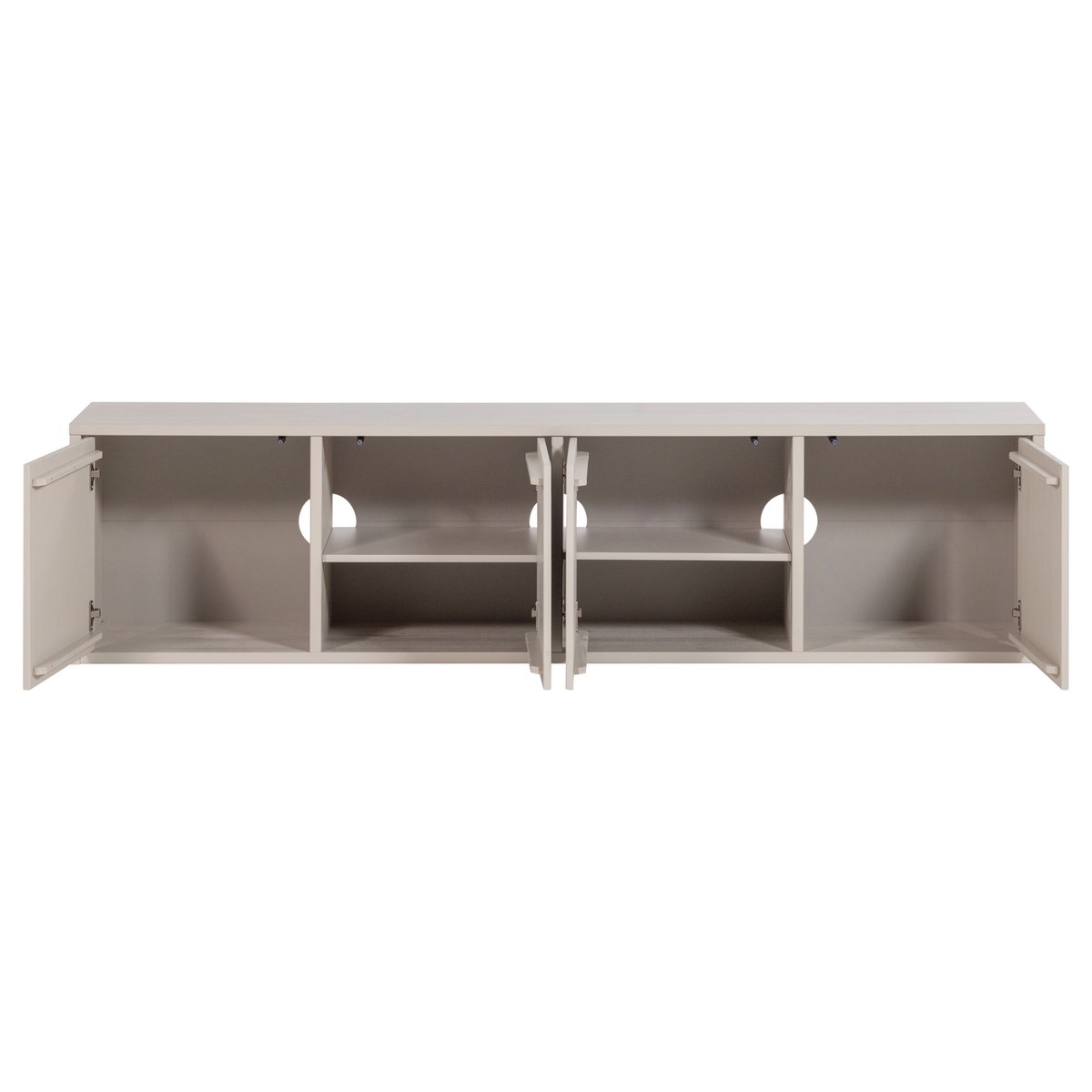 Meuble TV en bois de pin MEREL beige, WOOOD