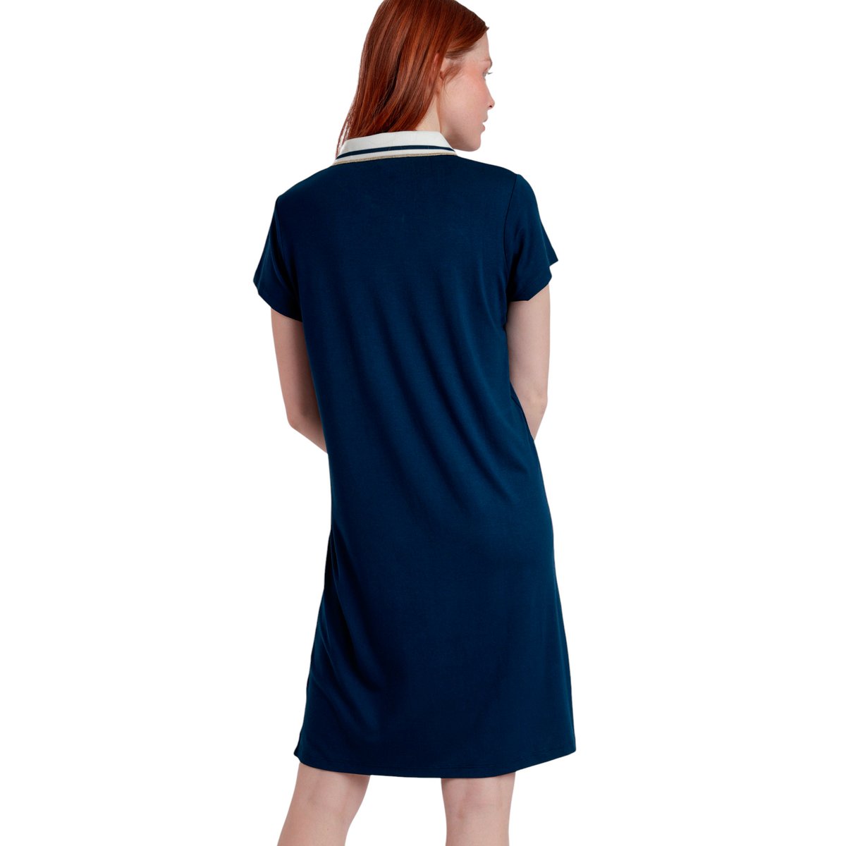 Chemise de nuit manches courtes Polo Trip bleu marine, ADMAS
