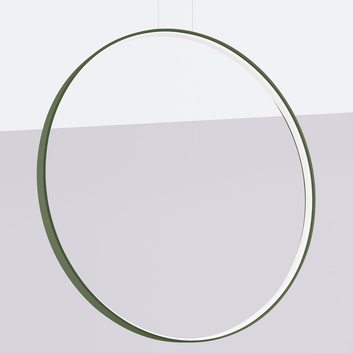 Suspension Aluminium Vert Olive LED 1 Rio vert olive, EDEN