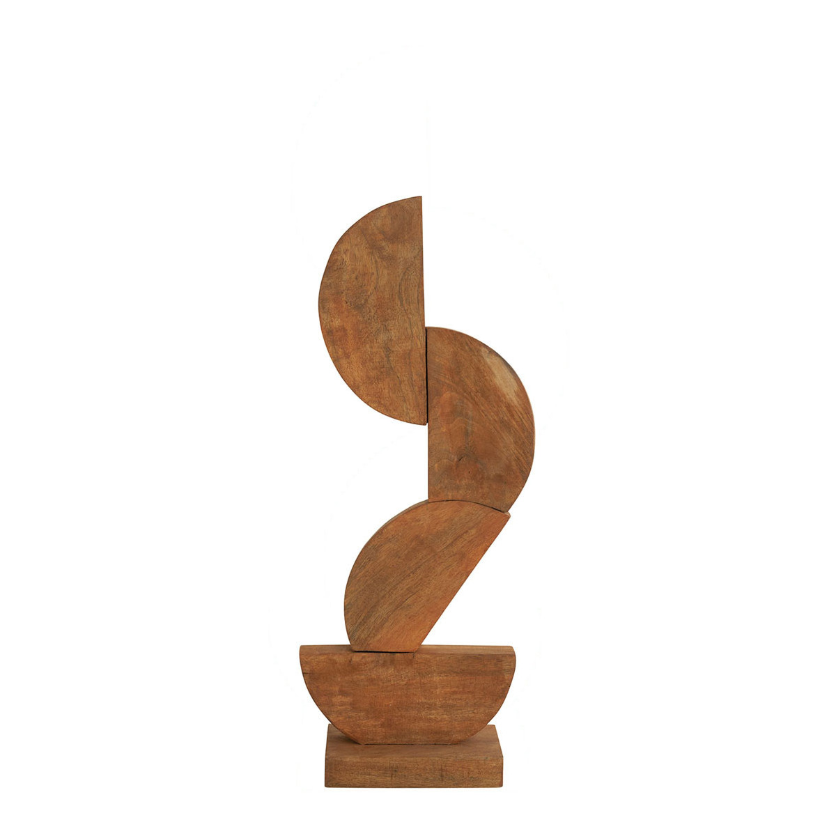 Statue PM manguier naturel - 21.5x9.5x57 marron, BLANC D’IVOIRE